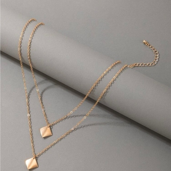 Gold 3/$30 Geometric Layered Necklace - Picture 2 of 2